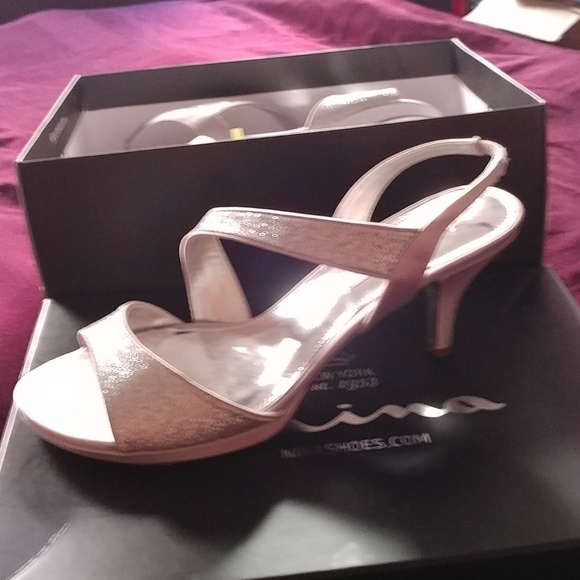 nina silver sandals